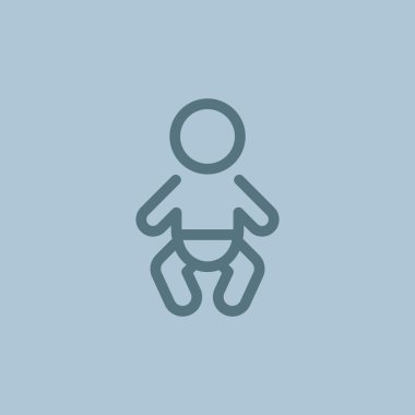 Basit çizgiler bebek bebek simge