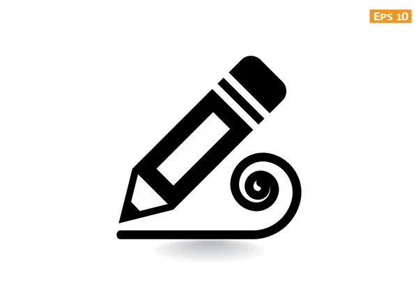 Een notitie schrijven naar web pictogram — Stockvector