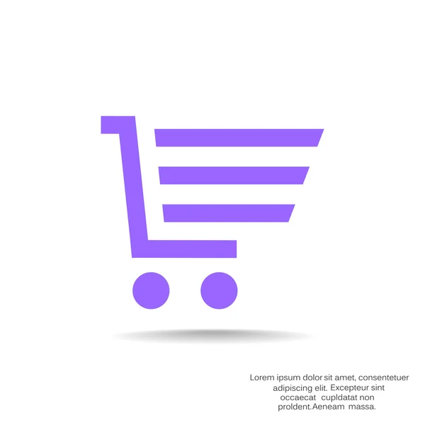 Shopping cart enkel spindelväv ikonen — Stock vektor