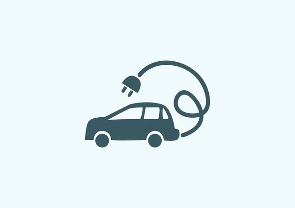 Electricidad coche icono web simple — Archivo Imágenes Vectoriales