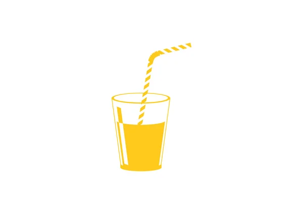 Taça com refrescante ícone de bebida —  Vetores de Stock