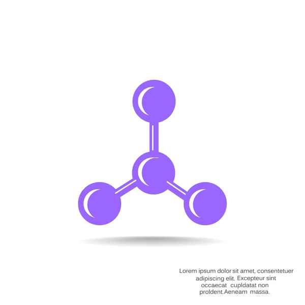 Moleküler bileşik web simgesi — Stok Vektör