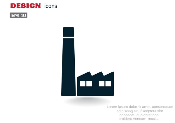 Planta o fábrica icono web — Archivo Imágenes Vectoriales