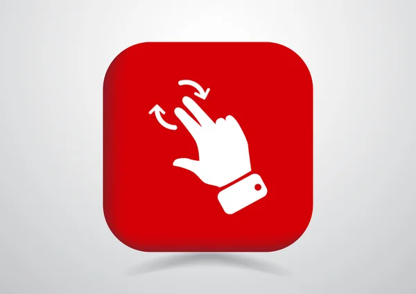 Clicca sull'icona della mano — Vettoriale Stock