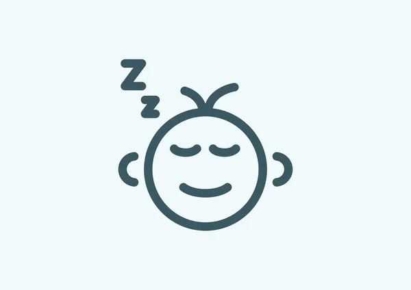 赤ちゃん睡眠シルエット — ストックベクタ