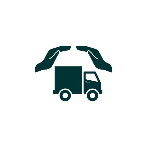 Fret transport assurance web icône — Image vectorielle
