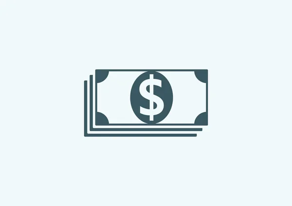 Pile of dollars web icon — Stock Vector
