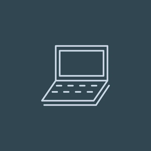 Eenvoudige laptop web pictogram — Stockvector