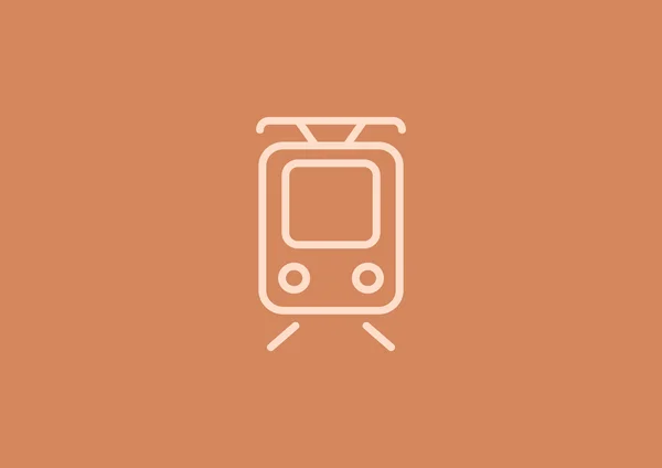 Tram web pictogram — Stockvector