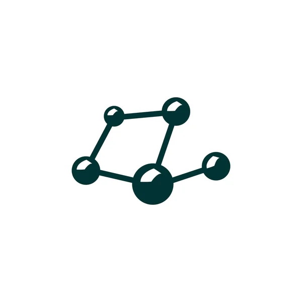 Icono web compuesto molecular — Vector de stock