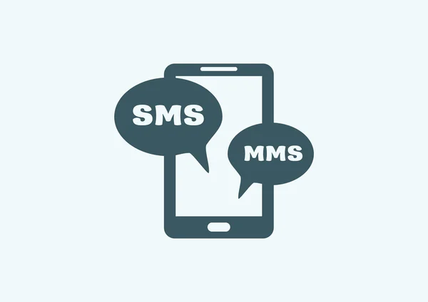 SMS op mobiele telefoon — Stockvector