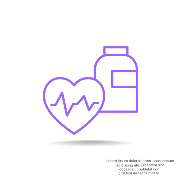 心臓の健康のための治療 — ストックベクタ