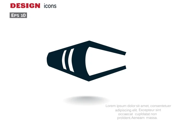 Libro icono web — Vector de stock