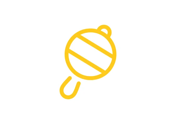 Eenvoudige baby rammelaar pictogram — Stockvector