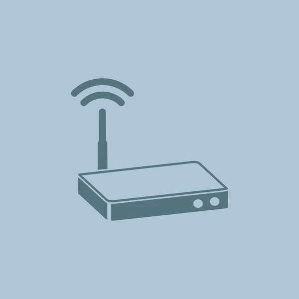 Modem con ondas icono web — Vector de stock