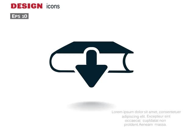 Descargar libro icono web — Vector de stock