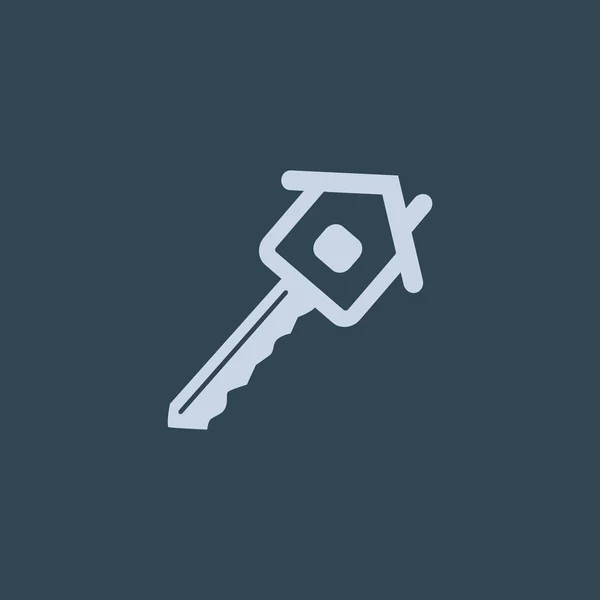 Casa clave icono web — Vector de stock