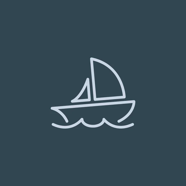 Простий яхт значок — стоковий вектор