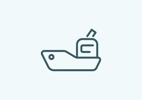 Icono web del barco — Vector de stock