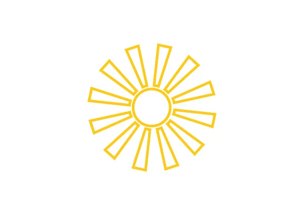 Sonne mit Strahlen einfaches Symbol — Stockvektor