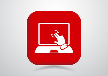 Dokunmatik ekranda dizüstü web simgesi