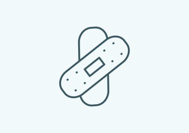 Bandaj sıva basit web simgesi