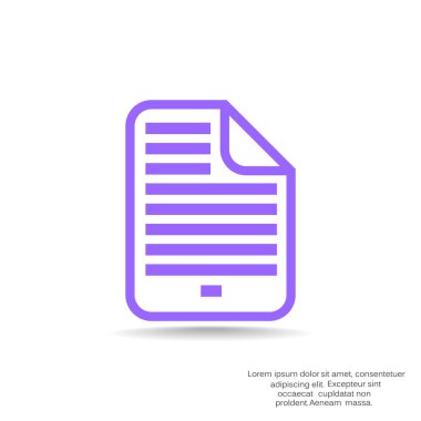 Belge dosya basit web simgesi