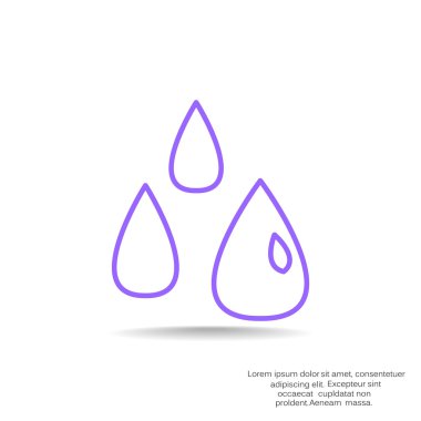 Sıvı damlacıkları basit web simgesi