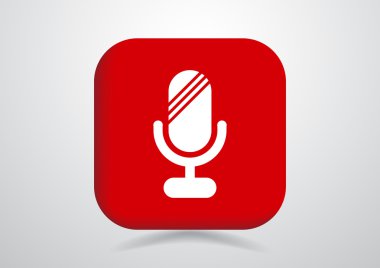 Basit mikrofon web simgesi