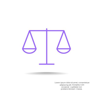 Adalet basit web simgesi ölçekleri