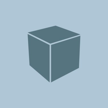 Basit küp web simgesi