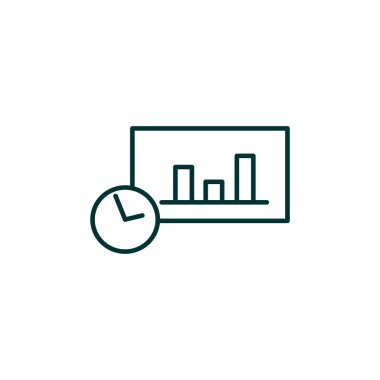 Saat web simgesi ile grafik