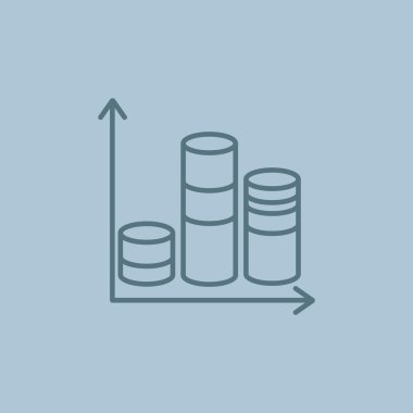 Sütunlar basit web simgesi ile grafik