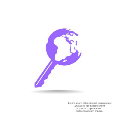 Dünya web simgesi anahtarı