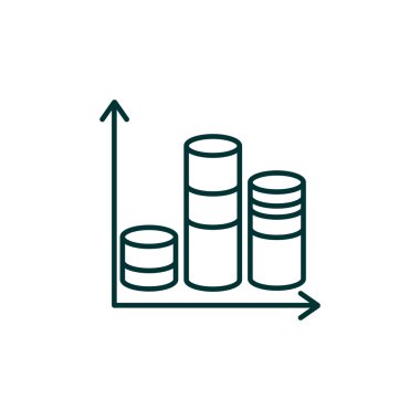 Sütunlar basit web simgesi ile grafik