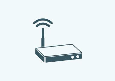 Dalgalar web simgesi ile modem 