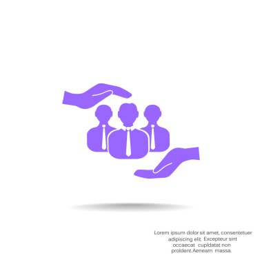 Bir grup insan el simgesi