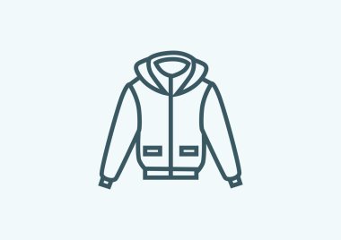 Kış ceket düz simgesi