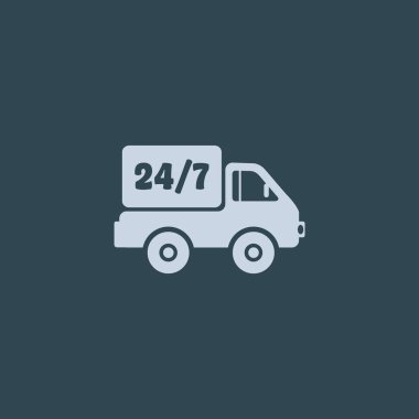 Kesintisiz sembolü ile kamyon