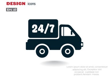 Kesintisiz sembolü ile kamyon