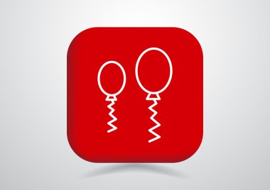 Balonlar anahat simgesini