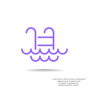 Dalgalar simgesi ile havuzu merdiveni