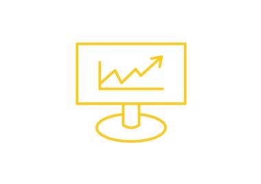 iş büyüyen grafik sunum simgesini