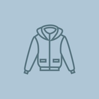 Kış ceket düz simgesi