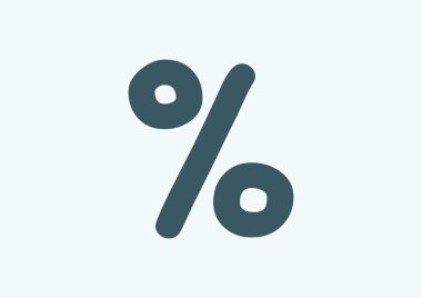 Basit yüzde simgesi simgesi