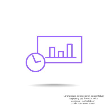 Saat web simgesi ile grafik