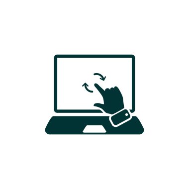 Dokunmatik ekranda dizüstü web simgesi