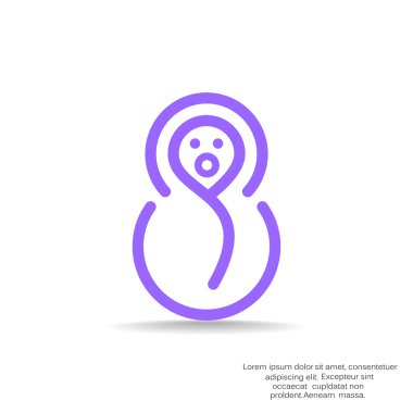 Basit çizgiler bebek bebek simge