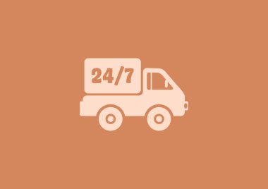 Kesintisiz sembolü ile kamyon