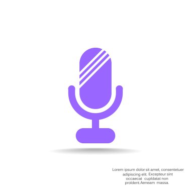 Basit mikrofon web simgesi